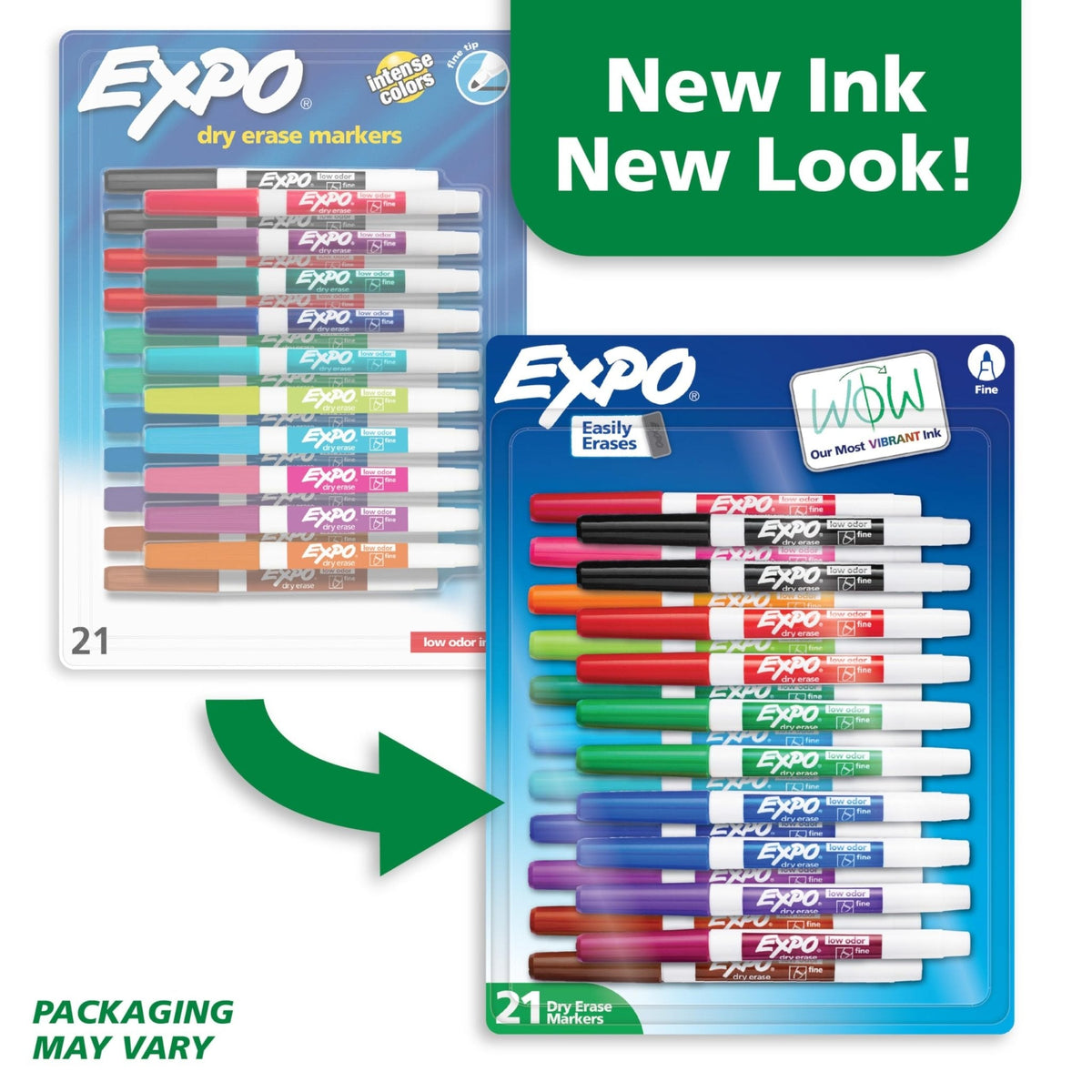 EXPO Dry Erase Markers, Low Odor Ink, Black, Fine Tip, 4 Count - Easily Erases, Vibrant Ink, Ideal for Classroom, Back to School Supplies, Teachers, Office, Whiteboard & Home