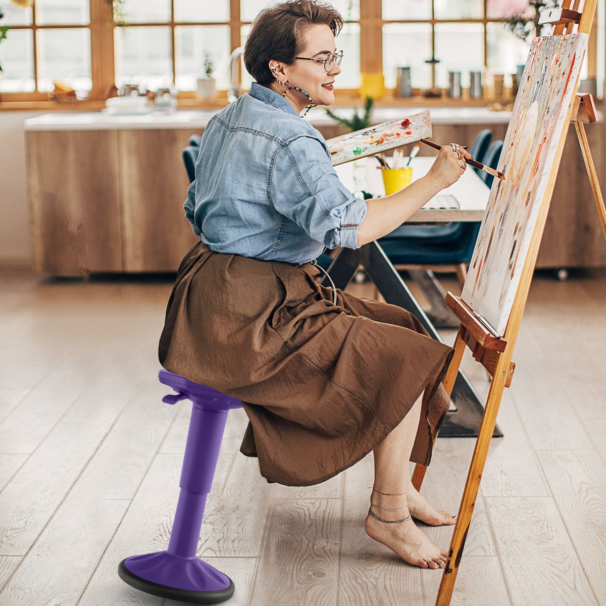 Adjustable Wobble Stool for Kids and Adults