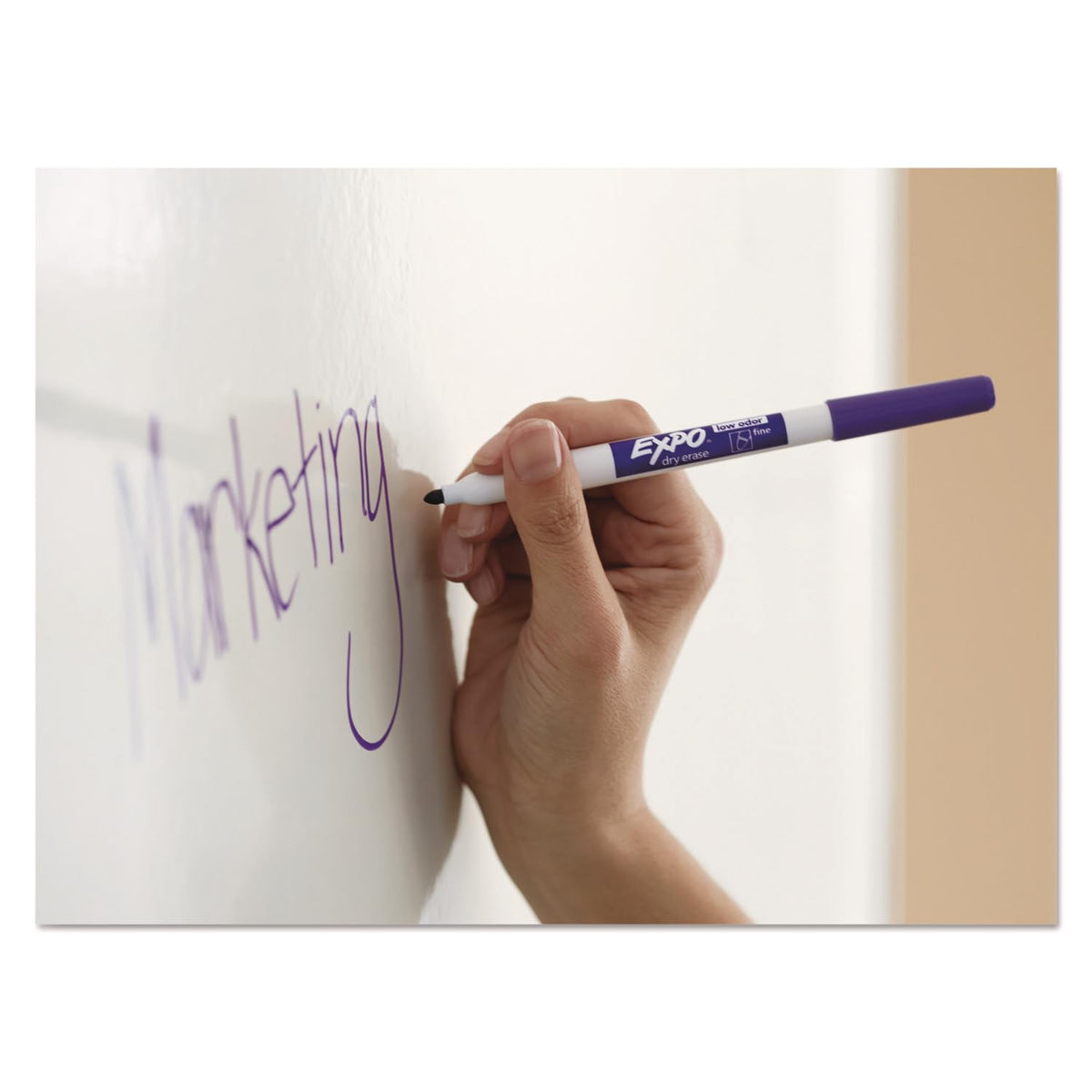 EXPO Dry Erase Markers, Low Odor Ink, Black, Fine Tip, 4 Count - Easily Erases, Vibrant Ink, Ideal for Classroom, Back to School Supplies, Teachers, Office, Whiteboard & Home